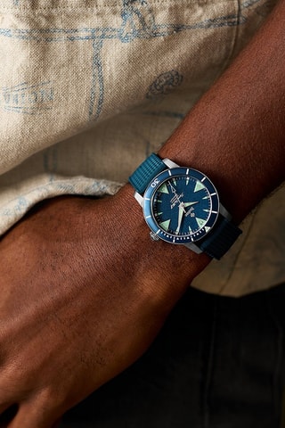 Reloj automático de caucho - Azul