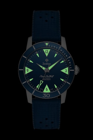 Reloj automático de caucho - Azul