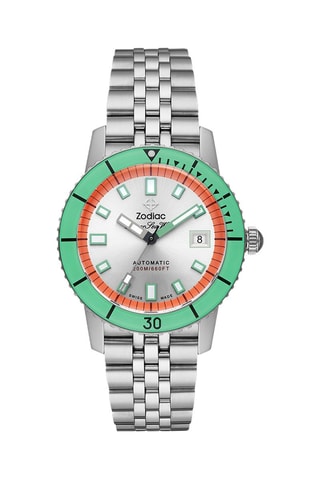 Reloj automático de acero - Plateado y verde