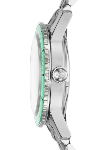 Reloj automático de acero - Plateado y verde