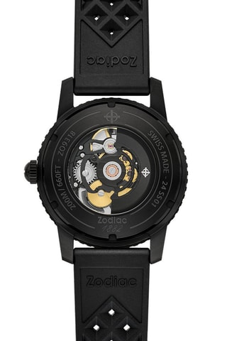 Reloj automático de caucho - Negro
