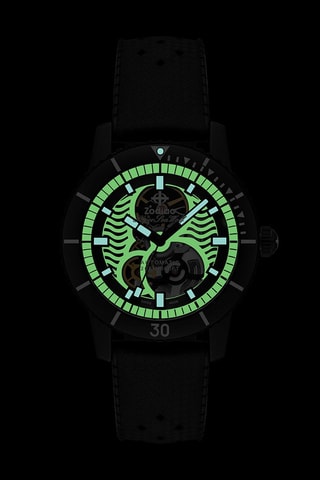 Reloj automático de caucho - Negro