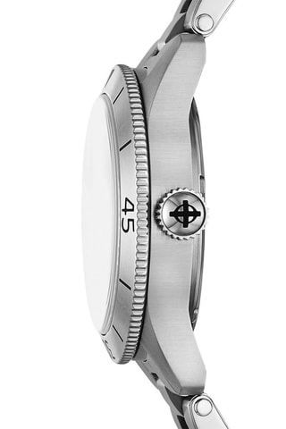 Reloj mecánico de acero - Plateado
