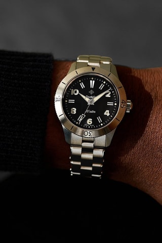 Reloj mecánico de acero - Plateado