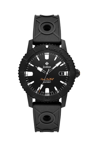 Reloj automático de caucho - Negro