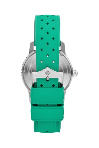 Reloj automático de caucho - Verde y negro