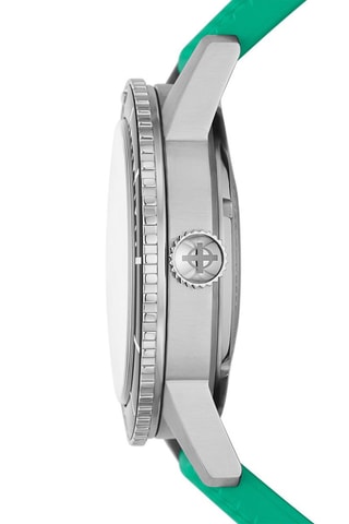 Reloj automático de caucho - Verde y negro