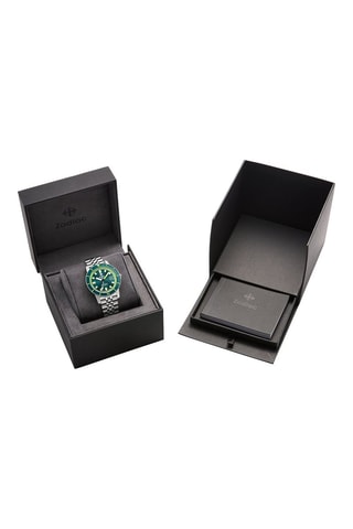 Reloj automático de acero - Plateado y verde