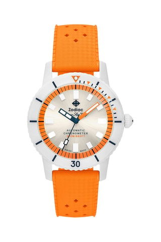 Reloj automático de caucho y cerámica - Cronómetro