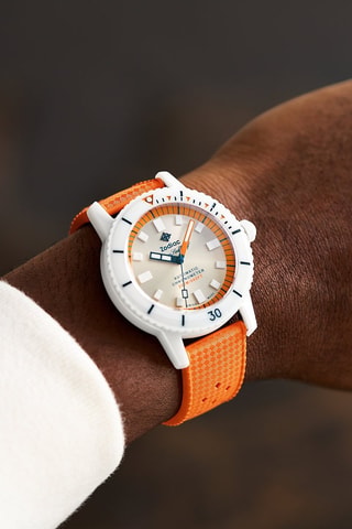 Reloj automático de caucho y cerámica - Cronómetro