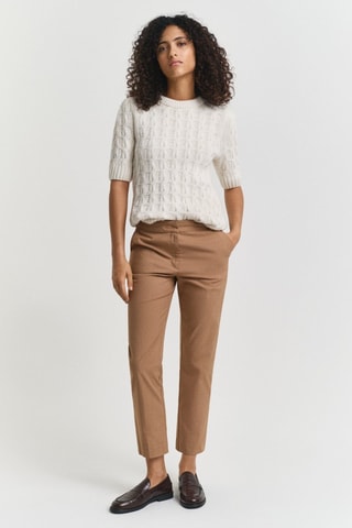 Pantaloni cigarette 7/8 - Kaki
