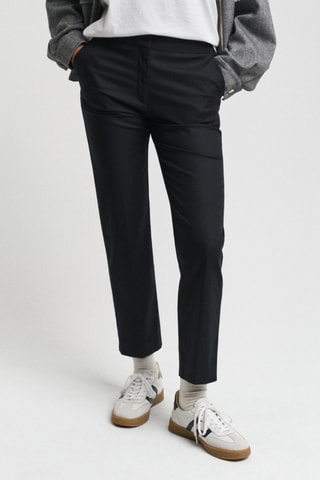 Pantaloni slim in cotone bio - Nero
