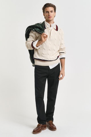 Pantaloni chino regular - Nero
