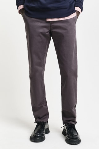 Pantaloni chino slim in cotone bio - Antracite