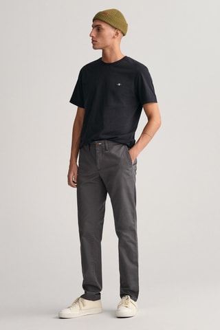 Pantaloni chino slim in cotone bio - Antracite