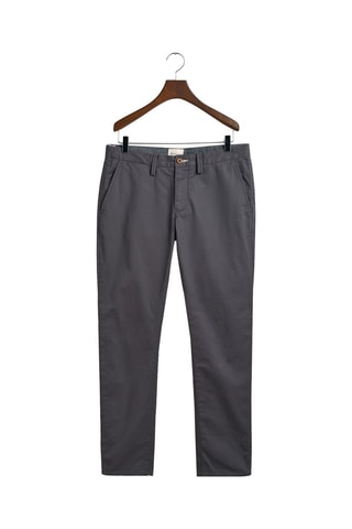 Pantaloni chino slim in cotone bio - Antracite