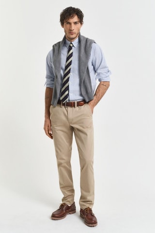 Pantaloni chino slim - Beige
