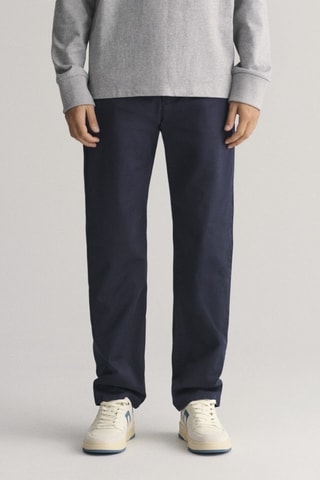 Pantaloni chino regular in cotone bio - Navy