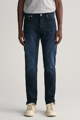 Jeans slim in cotone bio - Blu scuro