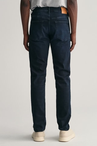 Jeans slim in cotone bio - Blu scuro