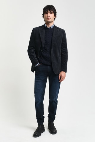 Jeans slim in cotone bio - Blu scuro