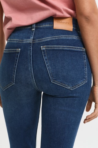 Jeans slim 7/8 - Blu scuro