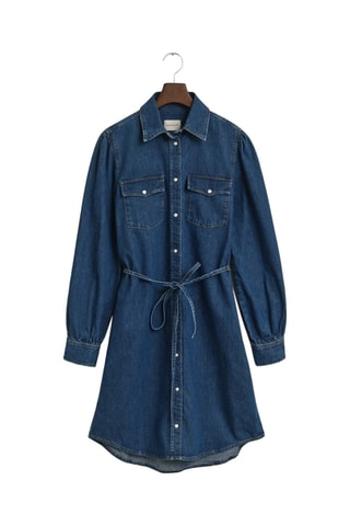 Abito a camicia regular in jeans - Indaco
