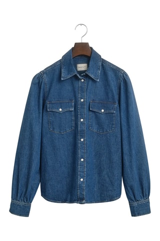 Camicia regular in jeans - Indaco