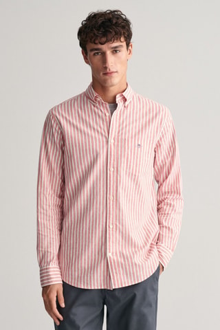 Camicia regular in lino - Rosa