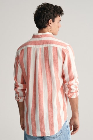 Camicia regular in lino - Arancione