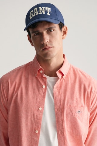 Camicia regular in lino - Rosa