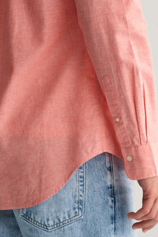 Camicia regular in lino - Rosa