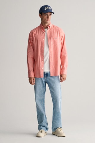 Camicia regular in lino - Rosa