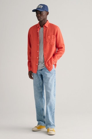 Camicia in lino - Arancione