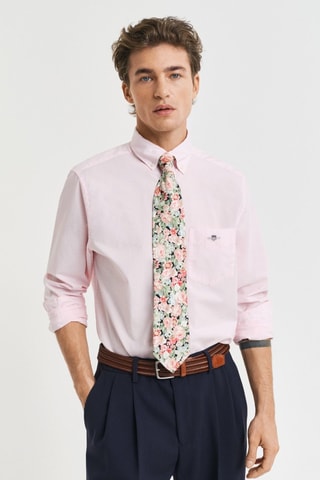 Camicia regular in lana d’agnello - Rosa