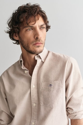 Camicia regular - Beige