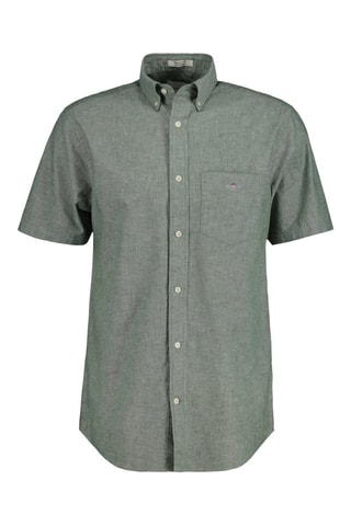Camicia regular in lino - Verde