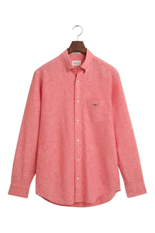 Camicia regular in lino - Rosa