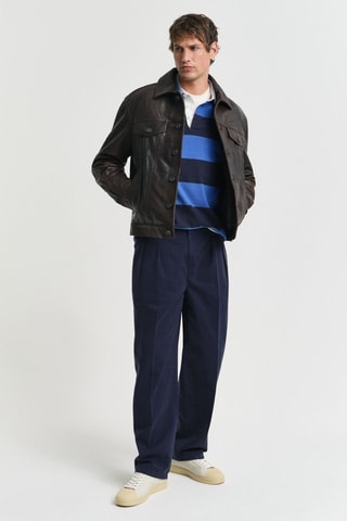 Polo regular in cotone bio - Blu