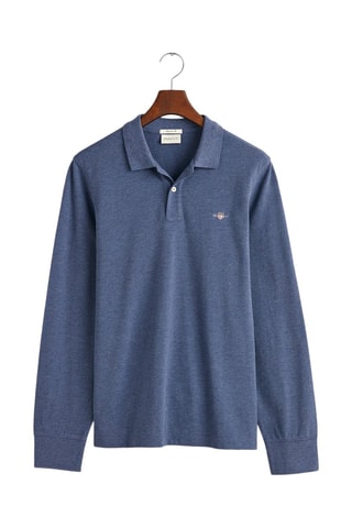 Polo regular - Blu scuro melange