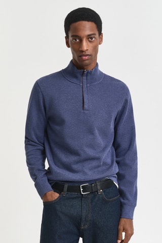 Felpa regular - Blu scuro melange