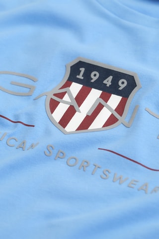 T-shirt in cotone bio - Azzurro