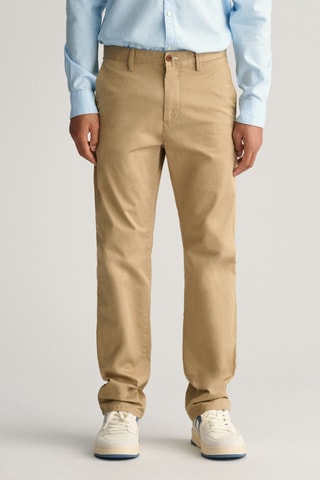 Pantaloni chino in cotone bio - Kaki