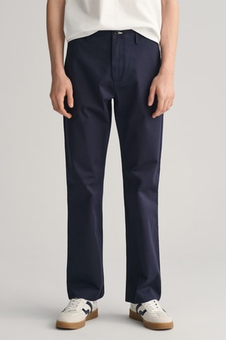 Pantaloni chino in cotone bio - Navy