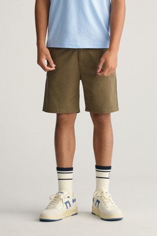 Shorts in cotone bio - Kaki