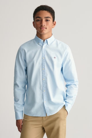 Camicia in cotone bio - Azzurro