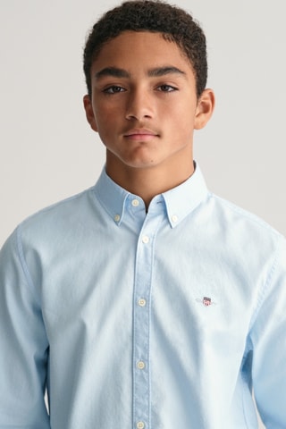 Camicia in cotone bio - Azzurro