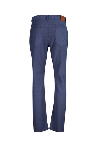 Jeans slim in lino - Blu