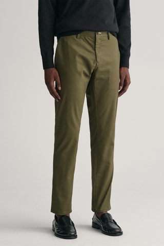 Pantaloni chino slim - Verde oliva