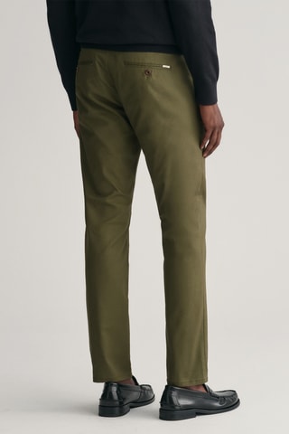 Pantaloni chino slim - Verde oliva